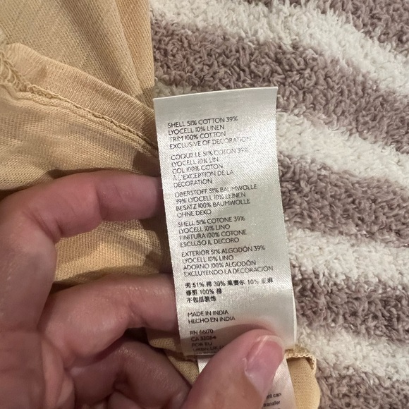 Free People cropped tan top with patchwork design - Picture 14 of 14